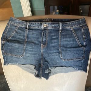 Plus size denim shorts